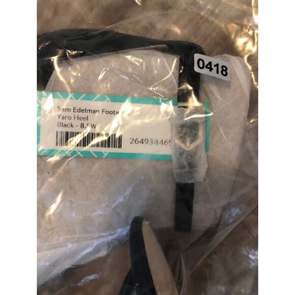 Sam Edelman Yaro Sandals Leather Ankle Strap Chunky Block Heels Black NWT Sz 8.5 - Picture 11 of 11